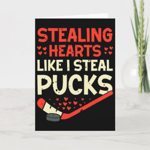 Kids Valentines Day Hockey For Boys Kids Hockey Pl Card