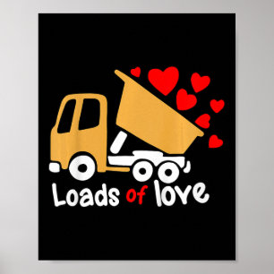 Kids Valentines Day Loads Of Love Truck Kids Boys Poster