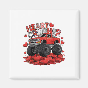 Kids Valentines Day Monster Truck Boys Toddler Cru Magnet