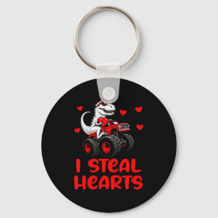 Kids Valentines Day Monster Truck Trex Boy Toddler Key Ring
