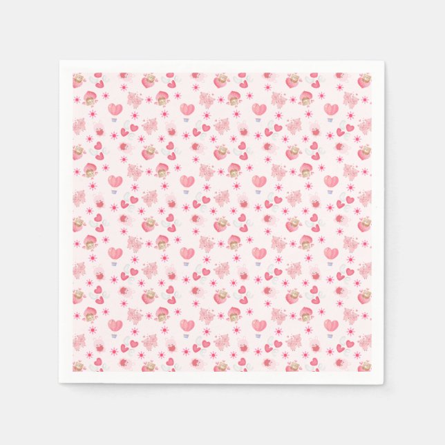 Kids Valentine's Day Napkin (Front)