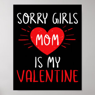 Kids Valentines Day Toddler Boys Shirt Mummy Is My Poster