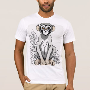 Kids' Vervet Monkey Colouring Book T-Shirt – Cute 