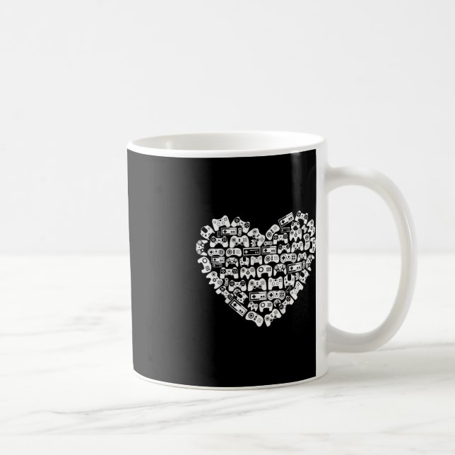 Kids Video-Game Controller Heart Valentines Day Co Coffee Mug (Right)