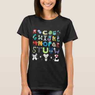 Kids Villain Letter Abcs Evil Alphabet Costume Boy T-Shirt