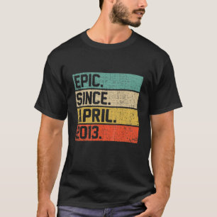 Kids Vintage Boys Girls 9Th Birthday Epic Since Ap T-Shirt