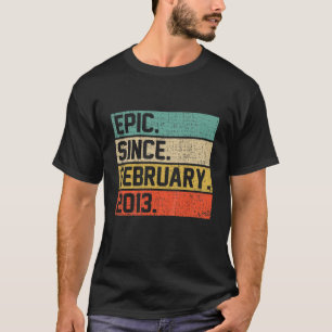 Kids Vintage Boys Girls 9Th Birthday Epic Since Fe T-Shirt