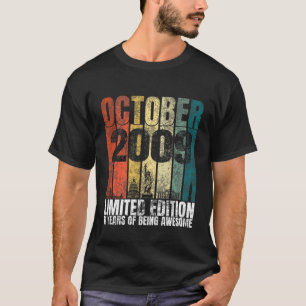 Kids Vintage October 2009 Bday Gifts 11 Years Old T-Shirt
