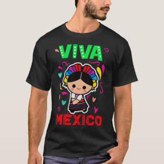 Kids Viva Mexico Mexican Baby Girl Latina Spanish T-Shirt