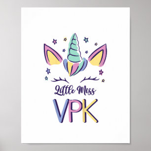 Kids VPK Girl First Day Little Miss VPK T-Shirt Poster