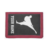 Kid's wallets with martial arts karate kick logo (Front)