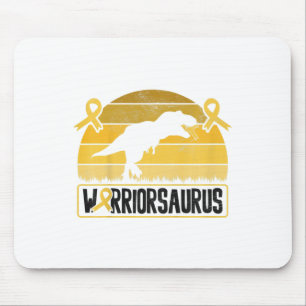 Kids Warriorsaurus Childhood Cancer Awareness Warr Mouse Pad
