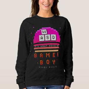 Kids Wasd It's What Moves Me Computer Video Games Sweatshirt