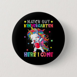 Kids Watch Out Kindergarten Here I Come Back To Sc 6 Cm Round Badge