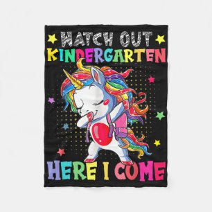 Kids Watch Out Kindergarten Here I Come Back To Sc Fleece Blanket