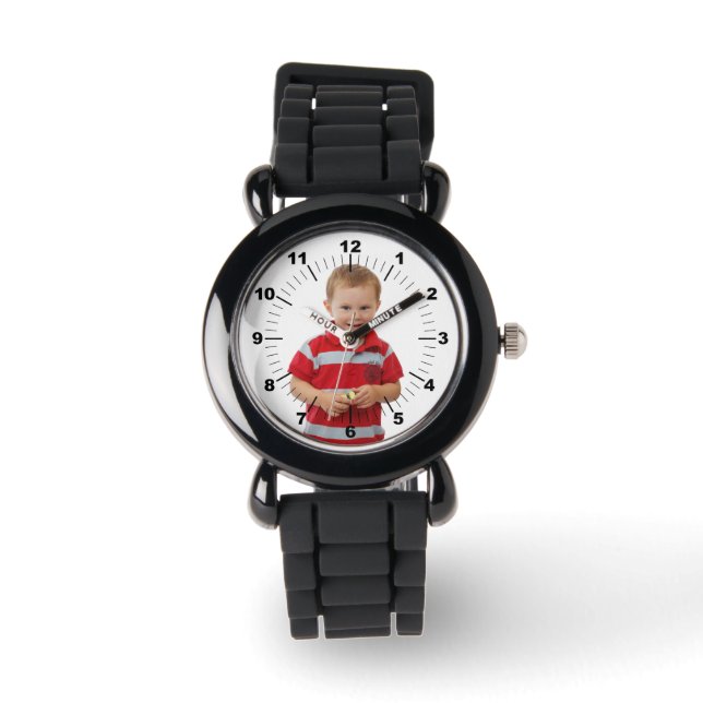 Kid's Watch - Personalised - Silver Glitter (Front)