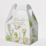 Kids Watercolor Dinosaur Birthday Party Favour Box<br><div class="desc">Kids and Dinosaur enthusiasts alike will be delighted by Our Kids Watercolor Dinosaur party favour boxes, inviting them on a journey into a prehistoric-inspired paradise. Featuring a delightful array of soft colours, including greys, greens, and lush tropical foliage, these boxes are sure to bring a splash of colour to any...</div>