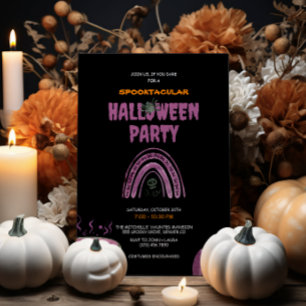 Kids Watercolor Spooktacular Halloween Party Invitation