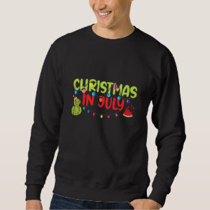 Kids Watermelon Christmas In July Summer Vibes Bea Sweatshirt