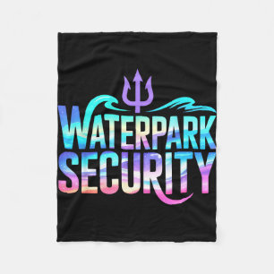 Kids waterpark security surfing mermaid vacation fleece blanket