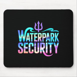 Kids waterpark security surfing mermaid vacation mouse pad