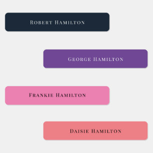 Kids Waterproof Name Custom Bold Colours