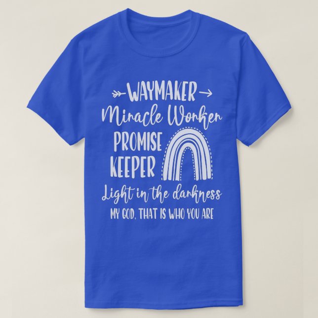 Kids Waymaker Miracle Worker Rainbow, Christian  - T-Shirt (Design Front)