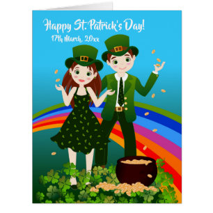 Kids wearing green Saint Patrick's Day outfits