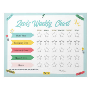 Kids Weekly Chart  Notepad