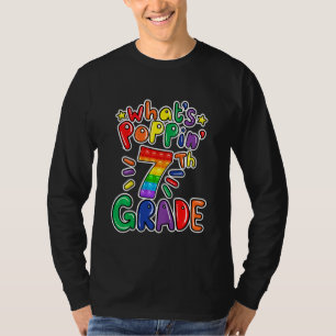 Kids What's Poppin' 7th Grade Of School Push It Po T-Shirt