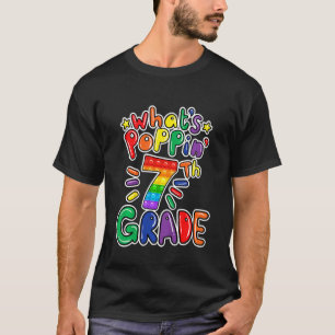 Kids What's Poppin' 7th Grade Of School Push It Po T-Shirt