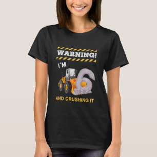 Kids Wheel Loader Children Birthday Child 6th Birt T-Shirt