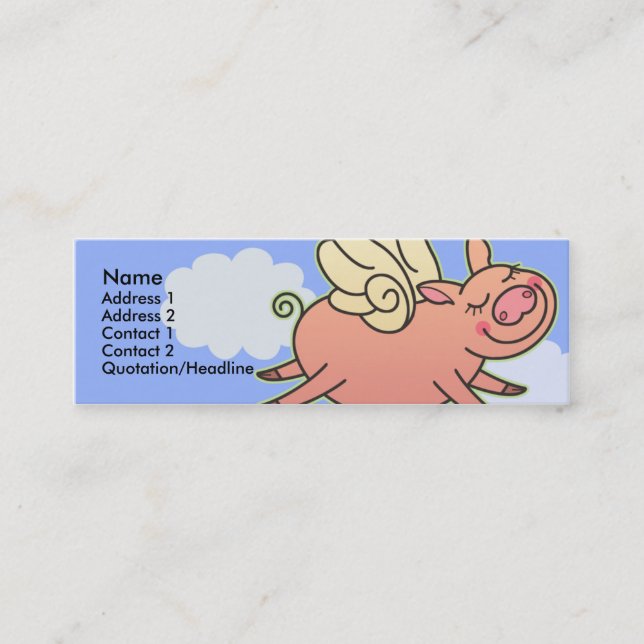 Kids When Pigs Fly Skinny Profile Cards (Front)