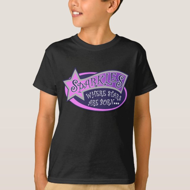 kids where stars are born sparkles shirt (Front)