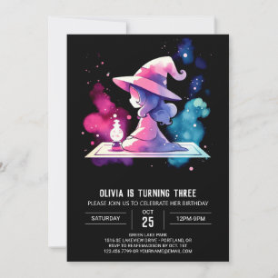 Kids Whimsical Wizard Birthday Invitation