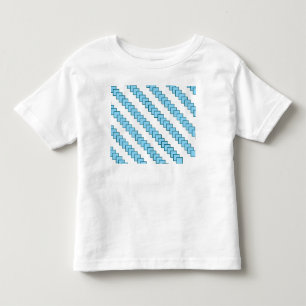 Kids White Tee with Modern Teal Geometric