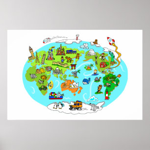 Kids’ World Map Poster