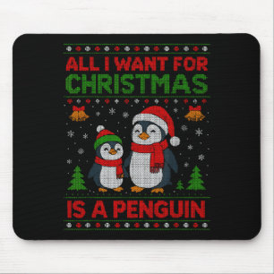 Kids Xmas Tee, All I Want For Christmas Is A Pengu Mouse Pad