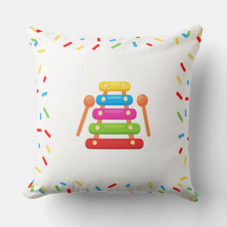 Kids Xylophone Themed Square Cushion