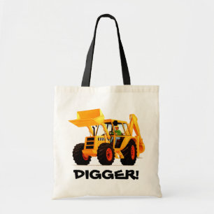 Kids Yellow Digger Tote Bag