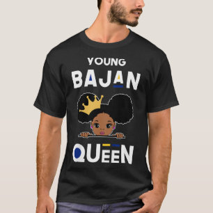 Kids Young Bajan QueenGirls Cute Barbadian Queen B T-Shirt