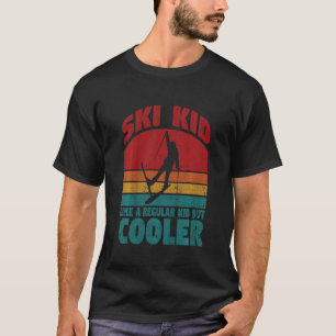 Kids Young Skier Sports Downhill Skiing Youth Kid T-Shirt