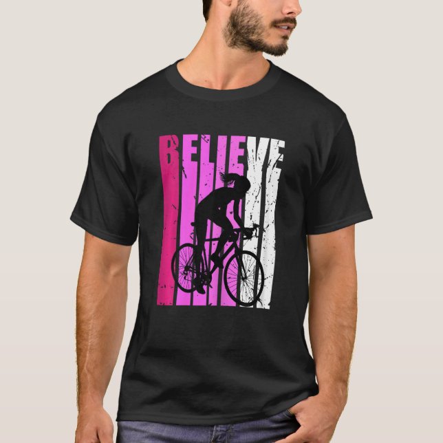 Kids Youth Cycling Life Pink Inspiring Loves Bikes T-Shirt (Front)