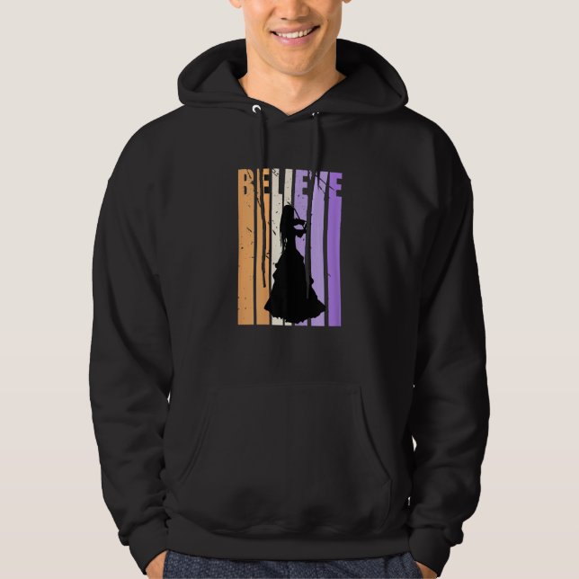 Kids Youth Retro Violin Believe Practice Plays The Hoodie (Front)