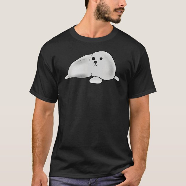 Kids Youth Teens Cute Arctic Harp Seal for Animal  T-Shirt (Front)