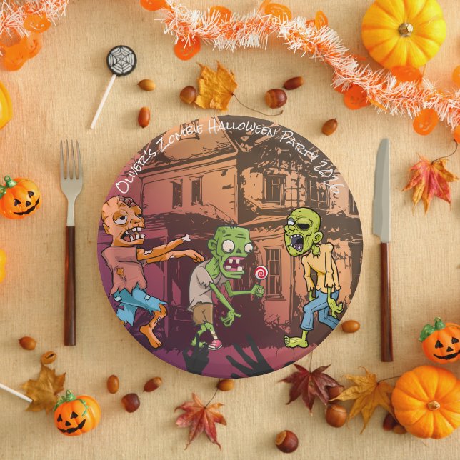 Kids Zombie Halloween Paper Plate (Zombie Halloween Paper Plate)