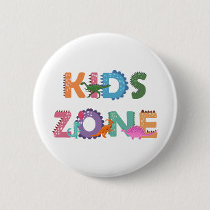 Kids Zone Dinosaurs 6 Cm Round Badge
