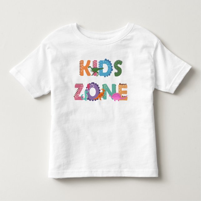 Kids Zone Dinosaurs Toddler T-Shirt (Front)