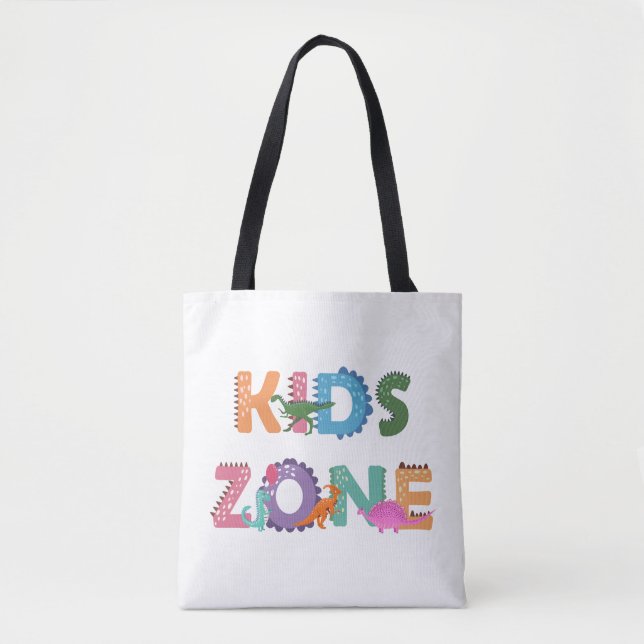 Kids Zone Dinosaurs Tote Bag (Front)