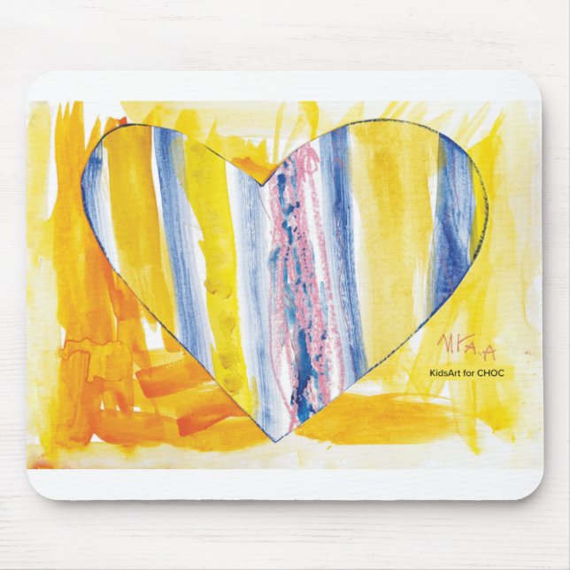 KidsArt for CHOC - Big Heart Mouse Pad (Front)